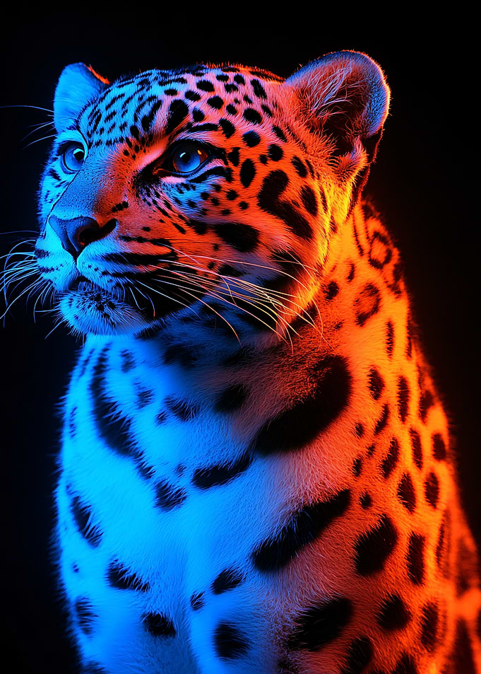 Neon Jaguar Portrait