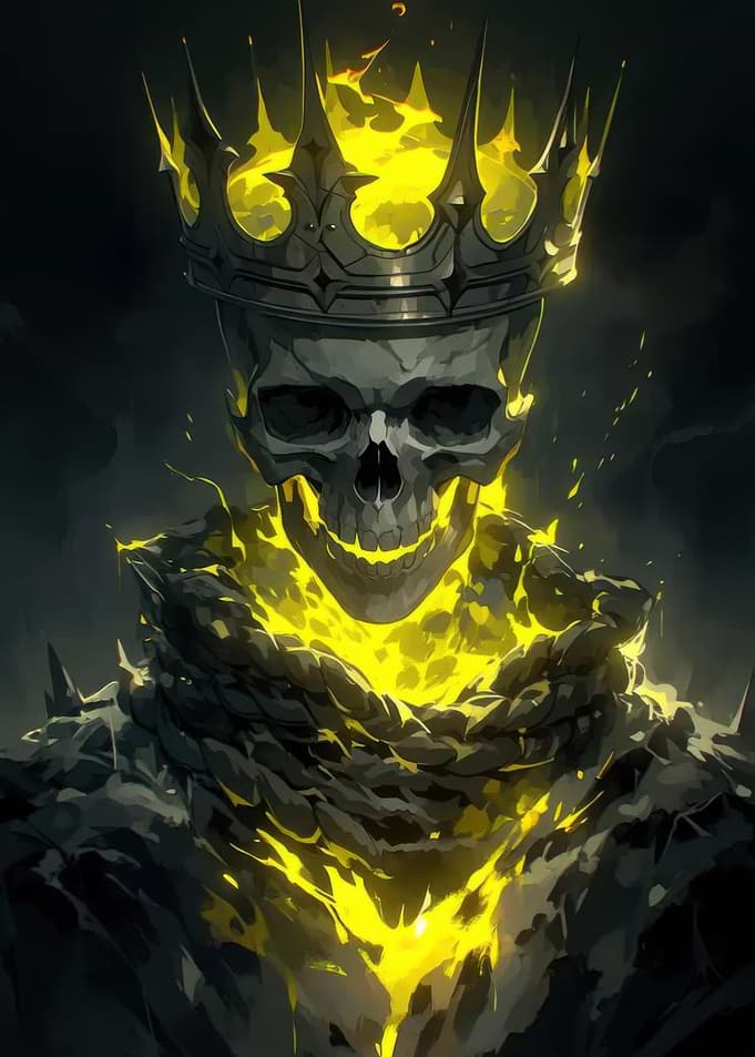 Fiery Skeleton King Crowned