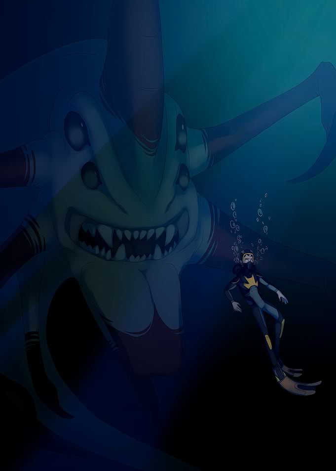 Scuba Diver Encounters Giant Sea Creature