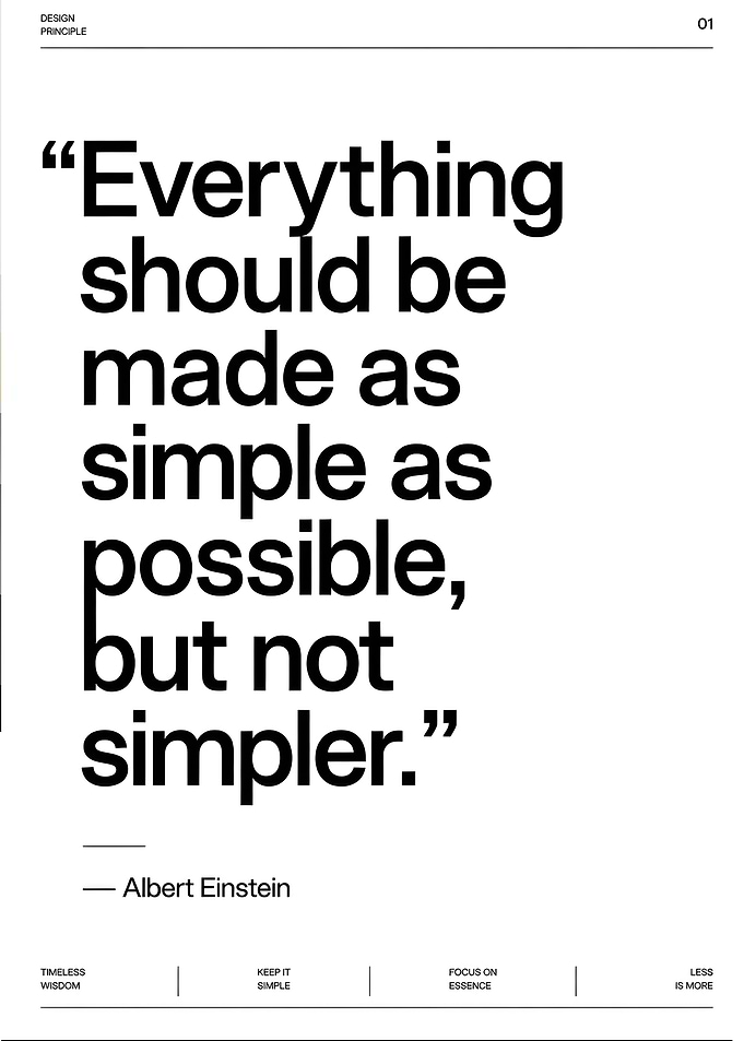Einstein quote on simplicity