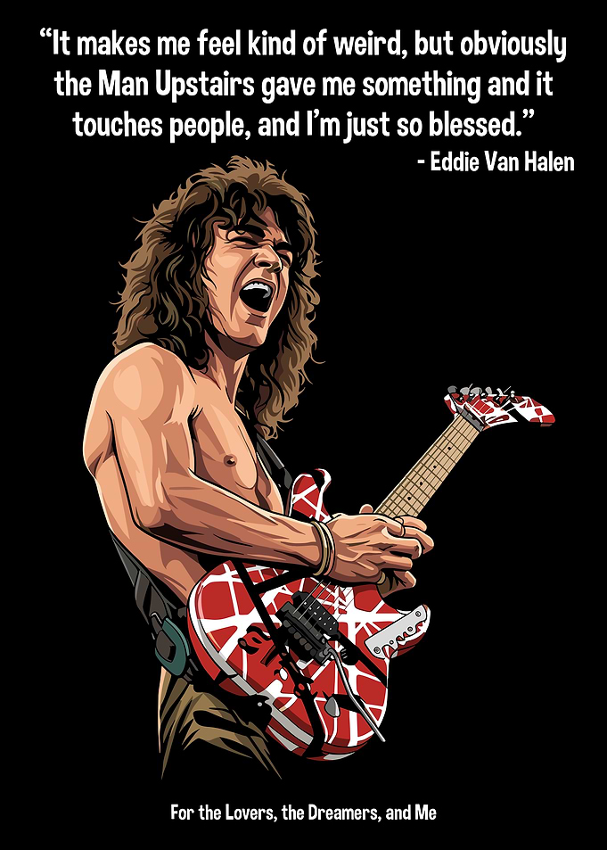 Eddie Van Halen Playing Guitar