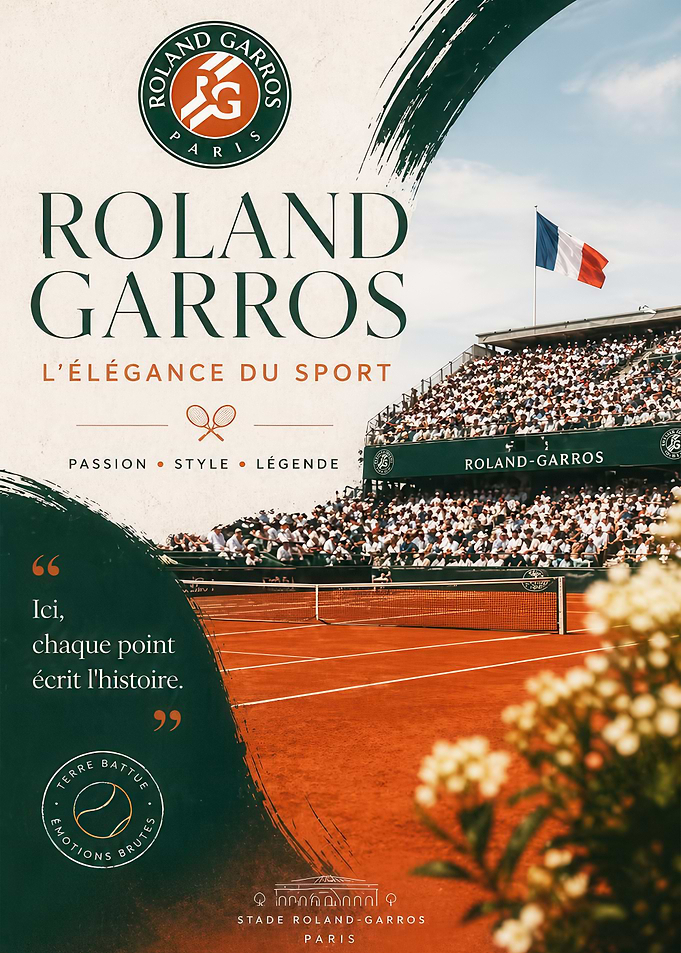 Roland Garros Tennis Championship Poster