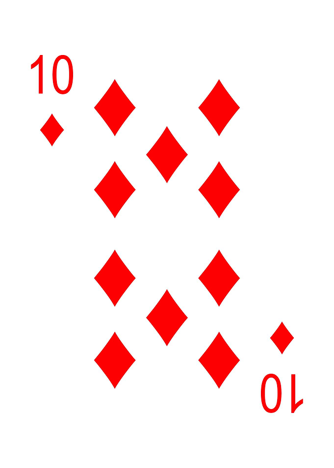 10 of Diamonds Playing Card