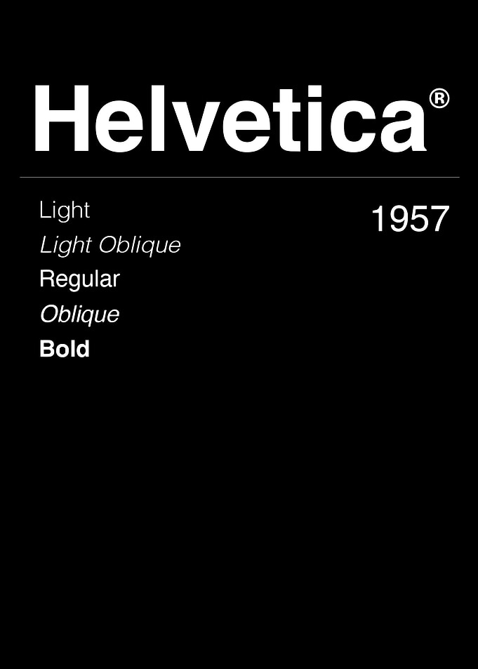 Helvetica Font Styles