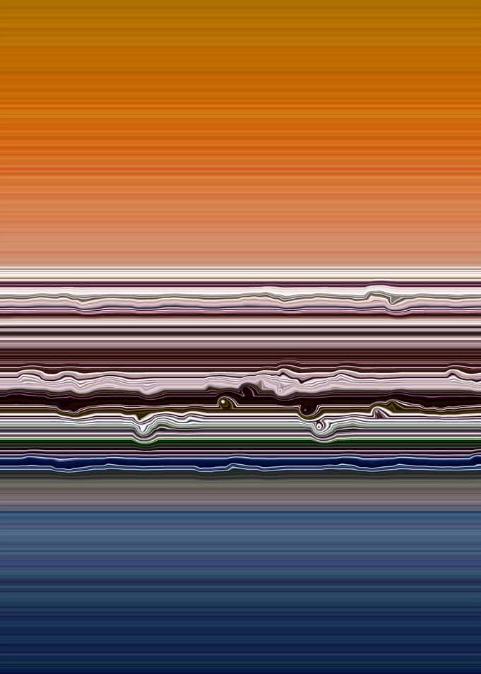 Sunset Abstract Horizontal Stripes