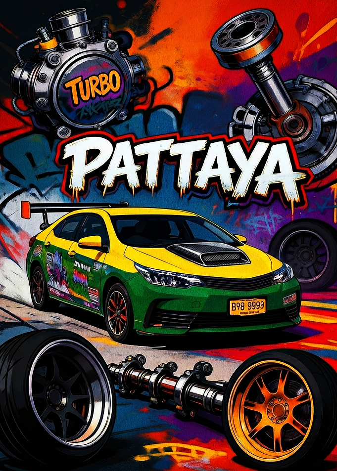 Pattaya Turbocharged Car Art