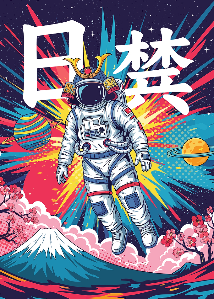 Astronaut Samurai in Space