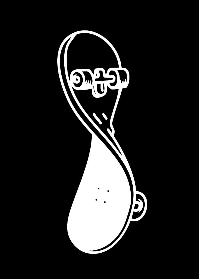 Stylized Skateboard Illustration