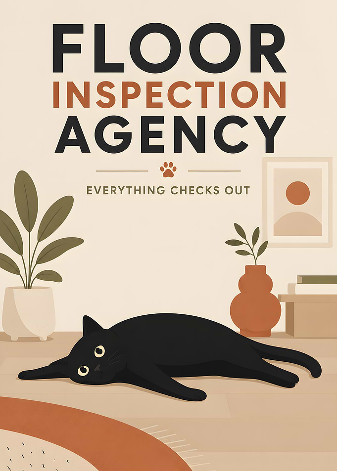 Floor Inspection Agency Cat Poster