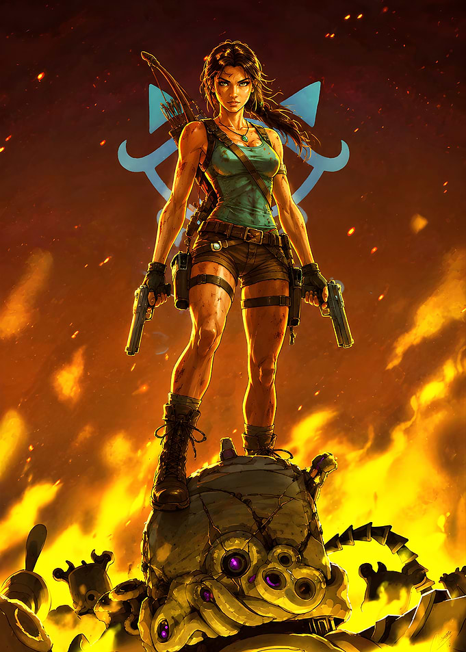 Lara Croft and Guardian Robot