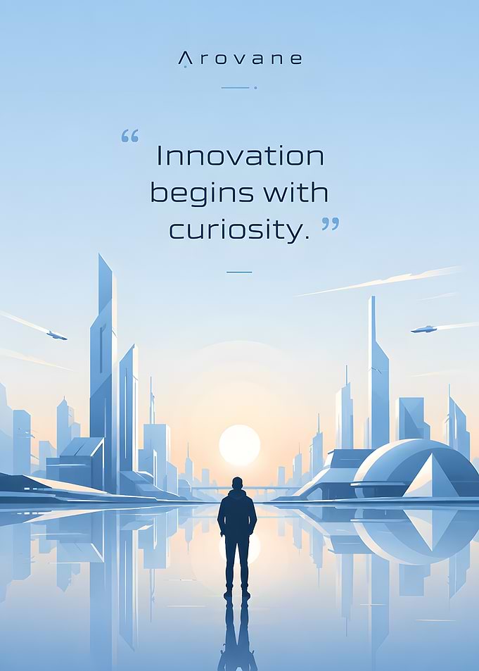 Futuristic Cityscape with Inspirational Quote