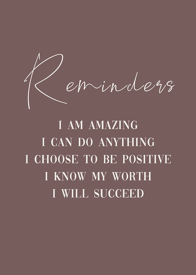 Inspirational Reminders Text Art