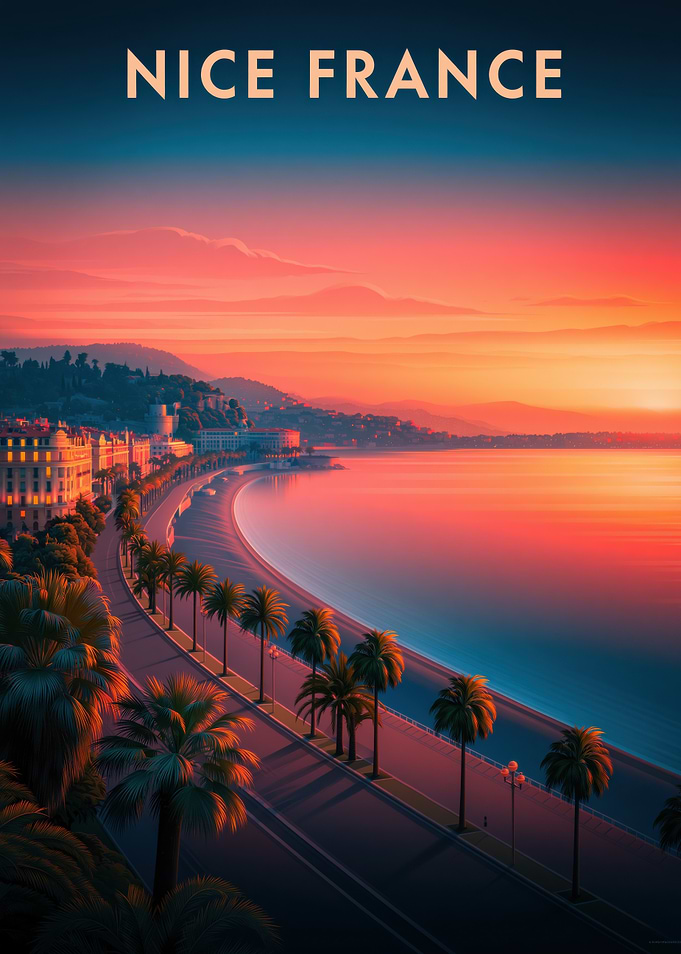 Nice France Sunset