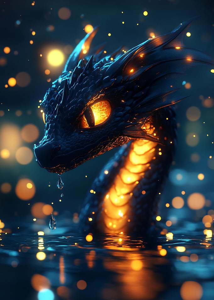 Dragon Emerging from Water