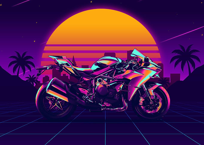 Retro Kawasaki H2r