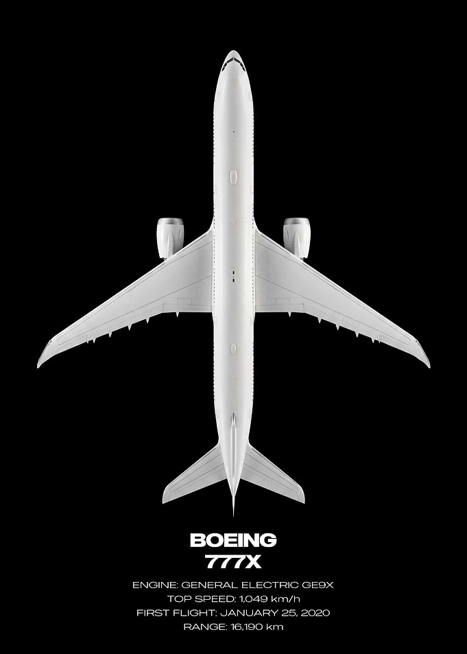 Boeing 777X Top View