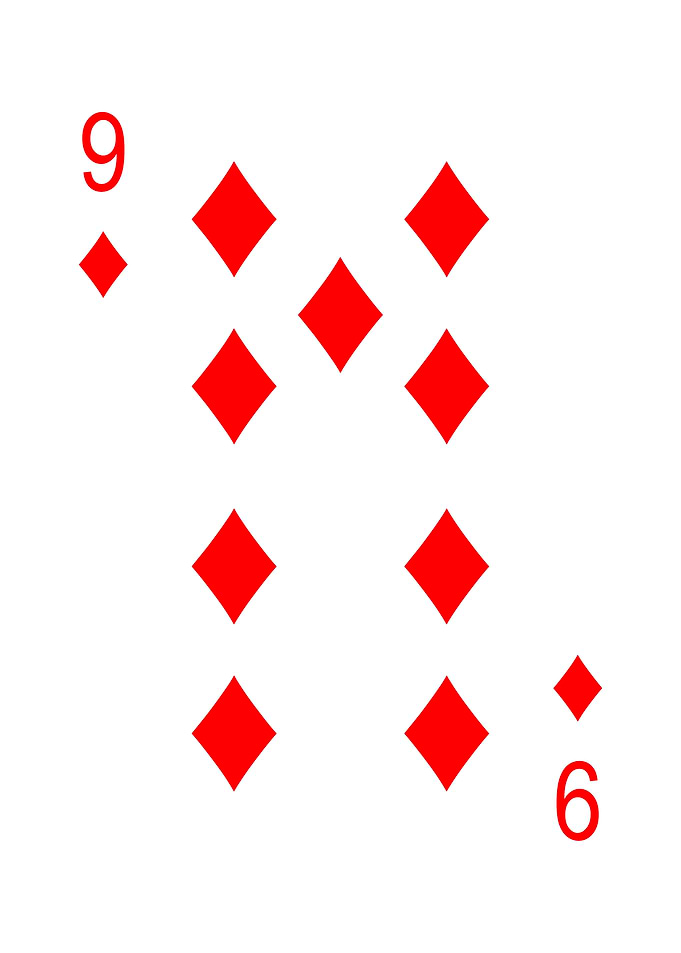 9 of Diamonds Playing Card