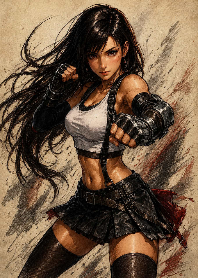 Tifa Lockhart Fighting Pose