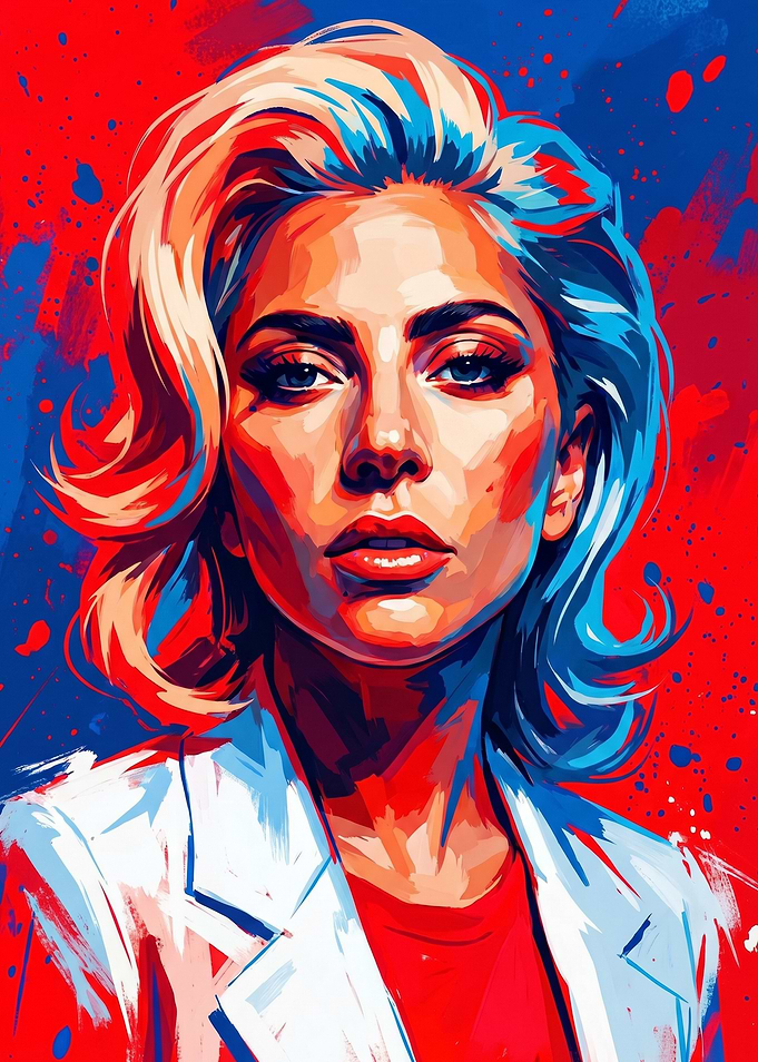 Pop Art Portrait of Lady Gaga