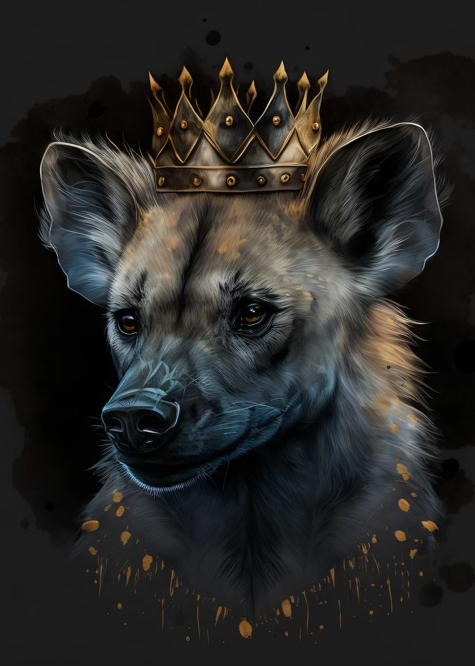 Hyena King with Golden Crown