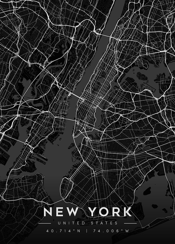 New York City Map Art