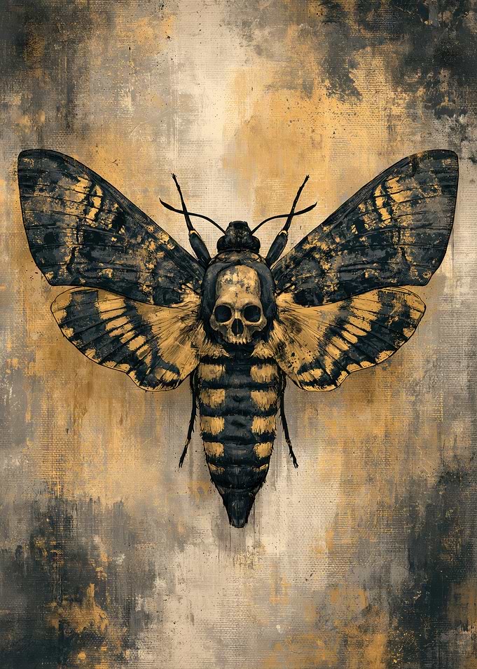 Death's-head Hawkmoth Skull Art