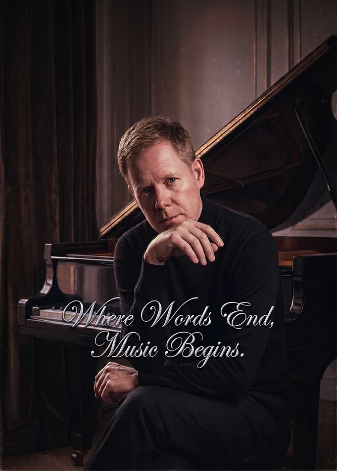Pianist with Inspirational Quote