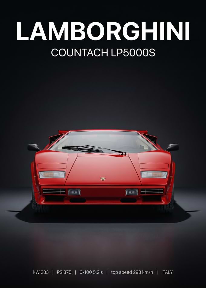 Lamborghini Countach LP5000S Poster