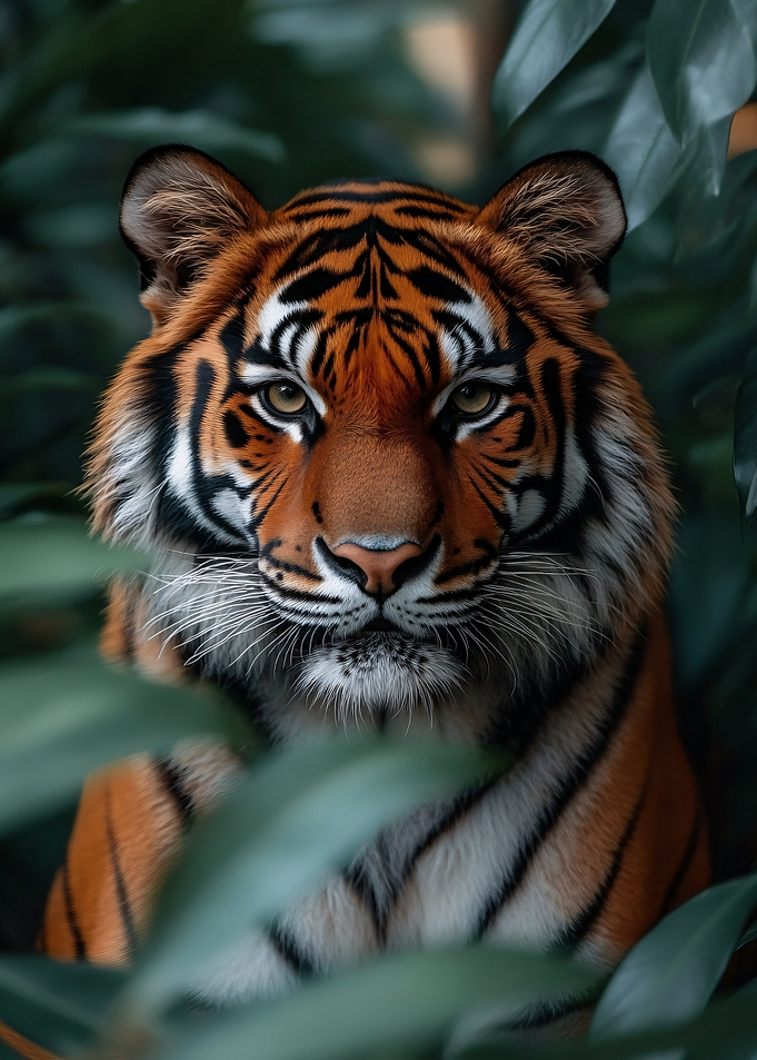 Tiger in Lush Greenery