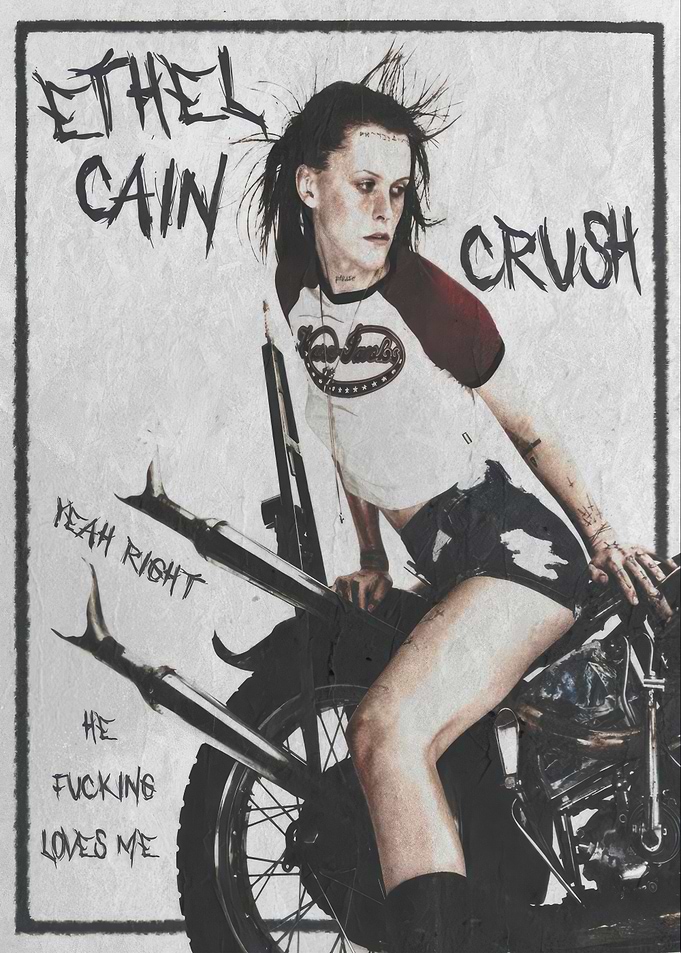 Ethel Cain on a Motorcycle