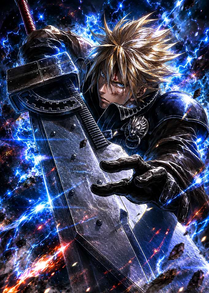 Cloud Strife with Buster Sword