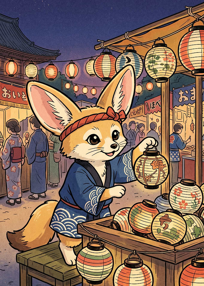 Fennec Fox at a Japanese Festival