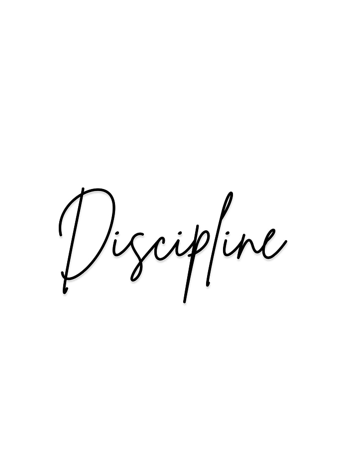 Discipline – Minimalist Typography Art