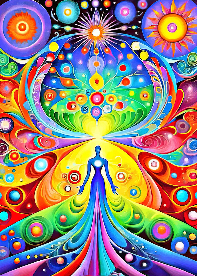 Vibrant Abstract Human Energy Flow