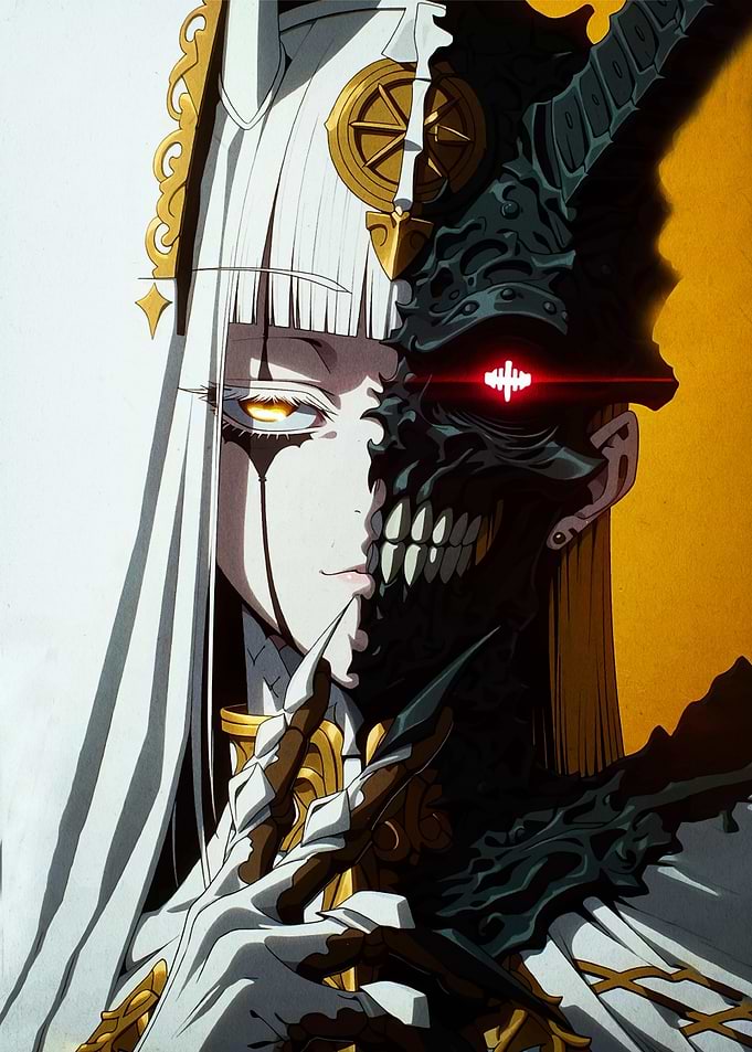 Dual-Faced Anime Character