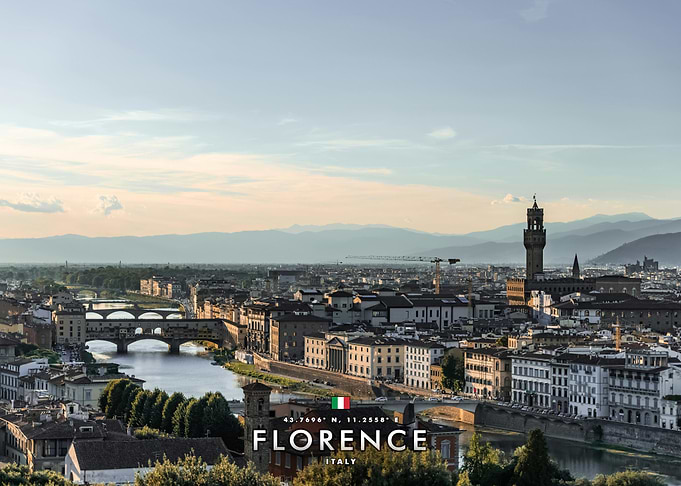 Florence cityscape at sunset