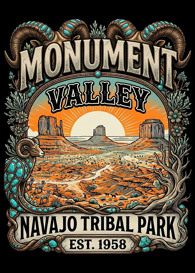 Monument Valley Navajo Tribal Park Vintage Poster
