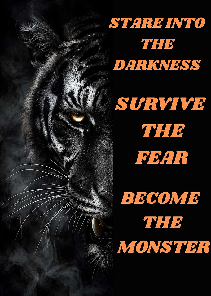 STARE INTO THE DARKNESS.