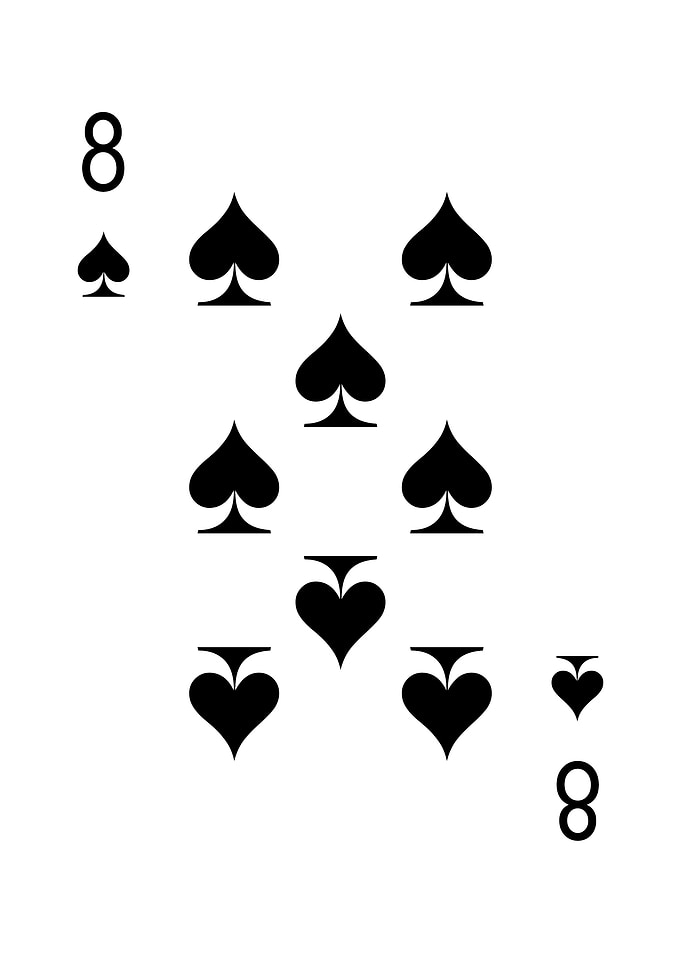 8 of Spades Playing Card
