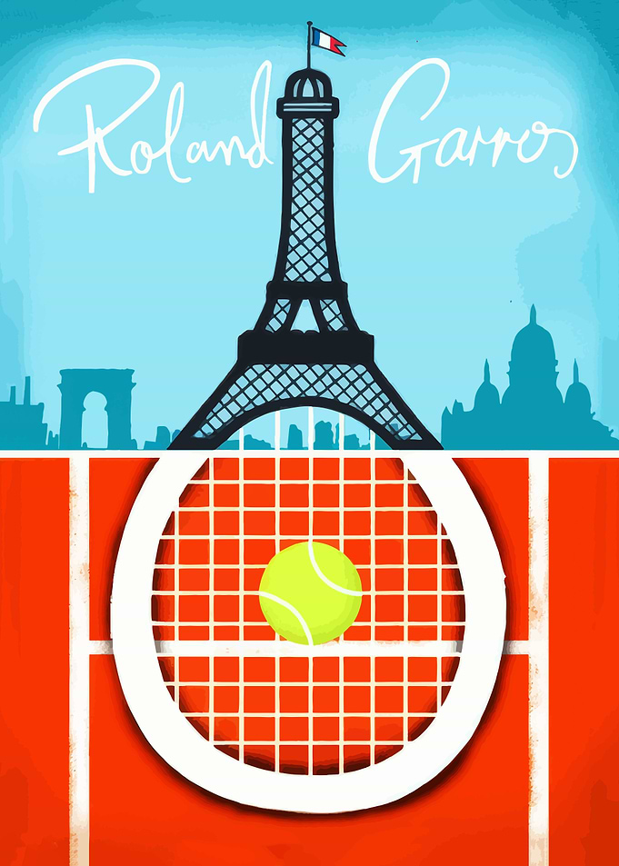 Roland Garros Tennis Poster