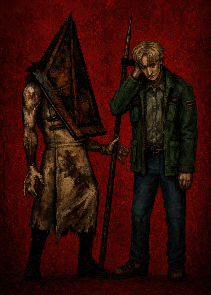 Pyramid Head and James Sunderland