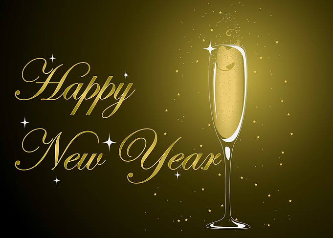 Happy New Year Champagne Toast