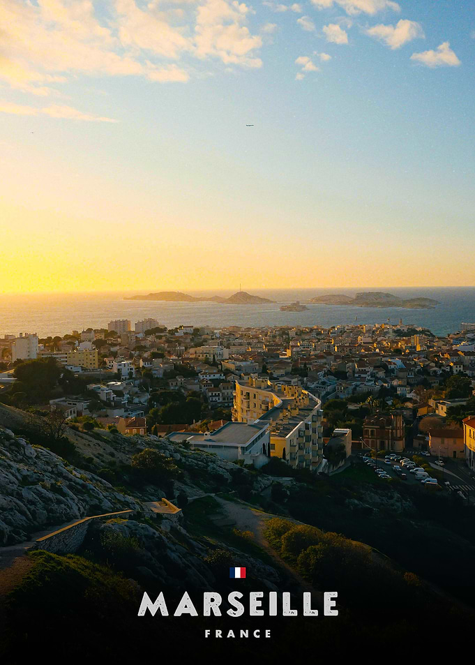 Marseille Cityscape at Sunset