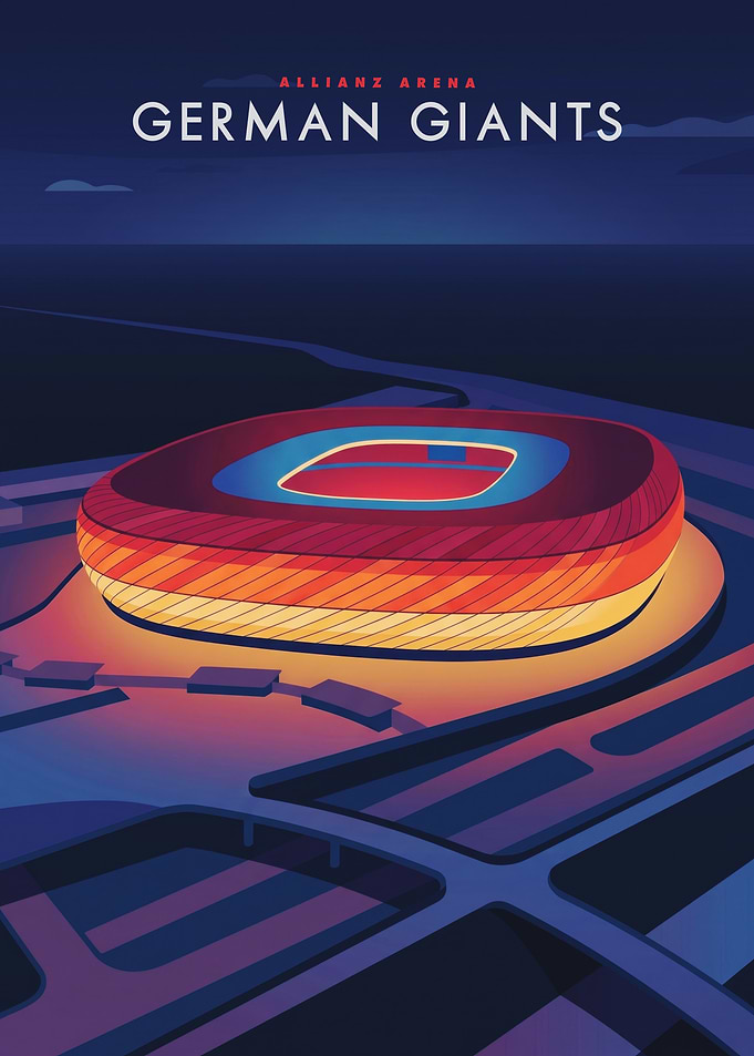 Allianz Arena German Giants Poster