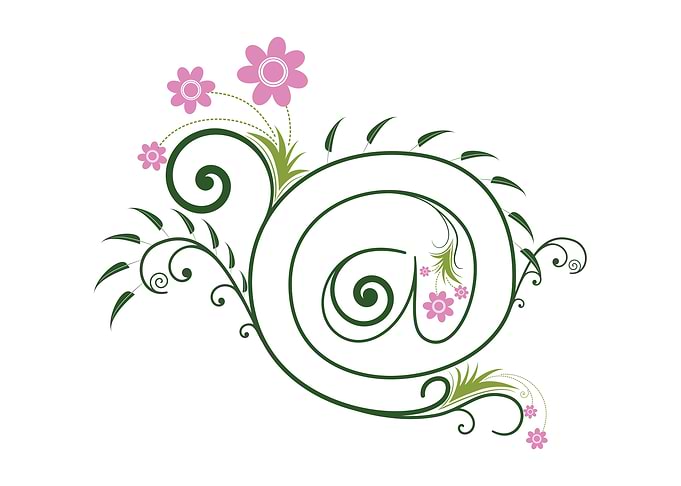 Floral At Symbol Design
