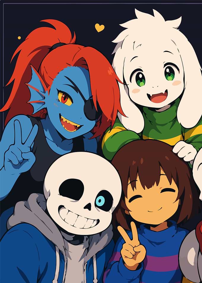 Undertale Characters Selfie