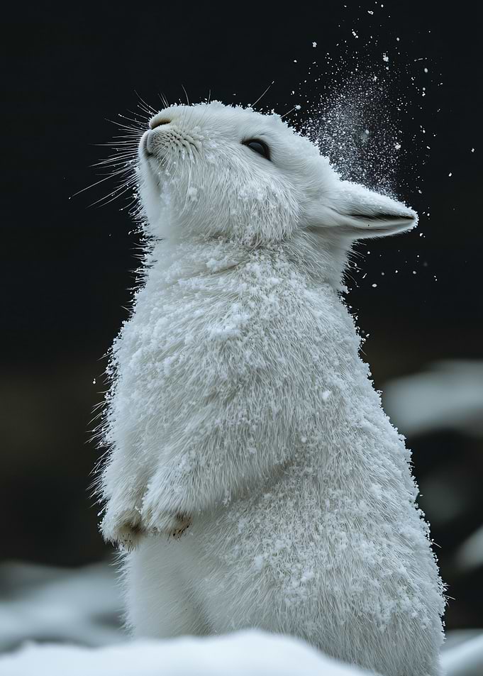 Arctic Hare in Snow