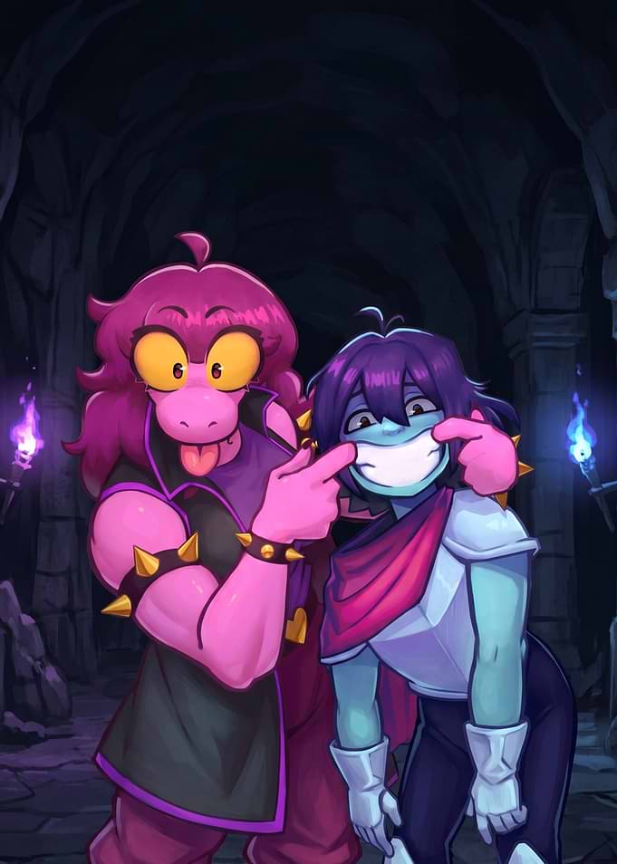 Susie and Kris in a Dark Dungeon