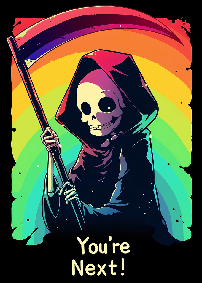 Grim Reaper with Rainbow Scythe