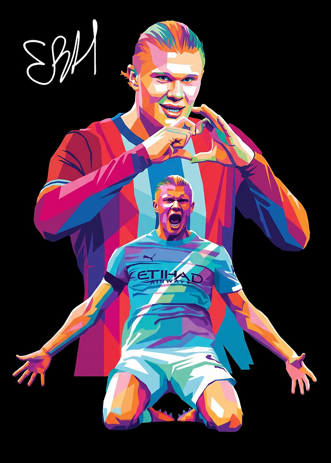 Erling Haaland Pop Art